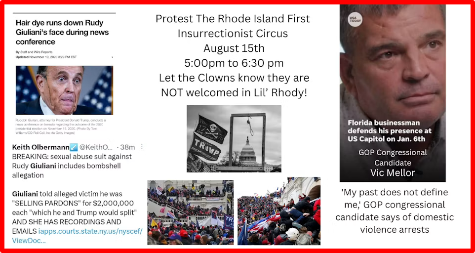 Protest the Rhode Island First Insurrectionist Circus - August 15th