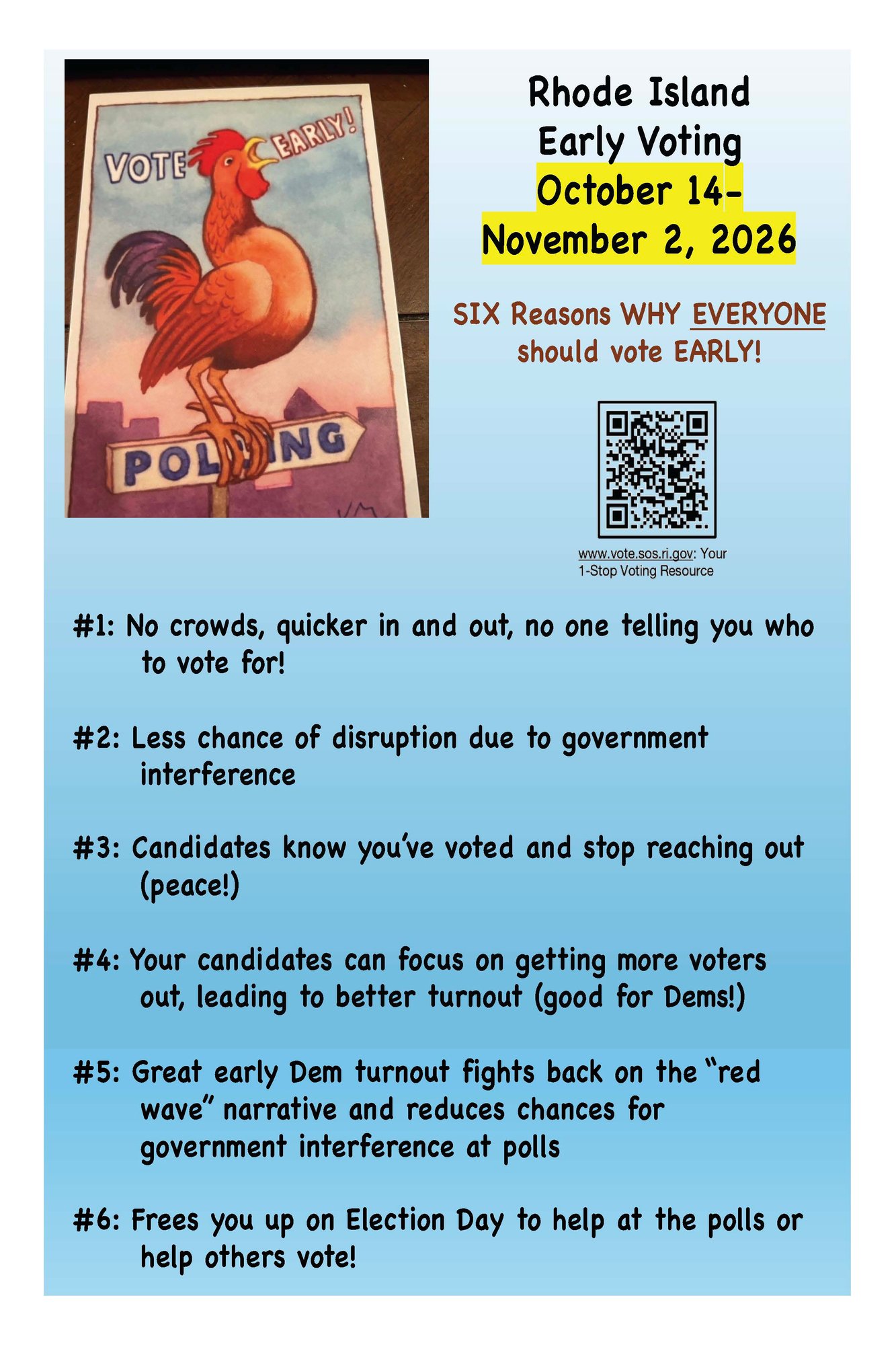 vote early poster w qr